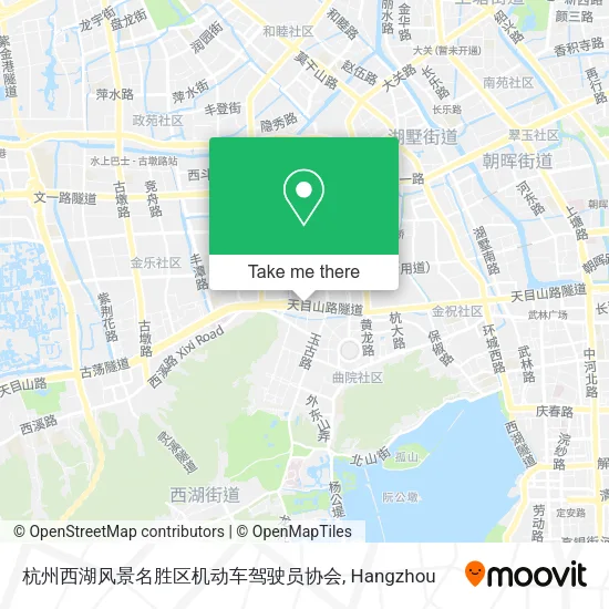 杭州西湖风景名胜区机动车驾驶员协会 map