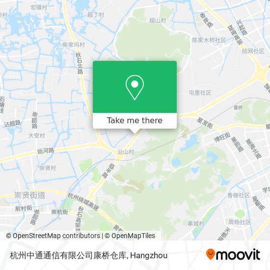 杭州中通通信有限公司康桥仓库 map
