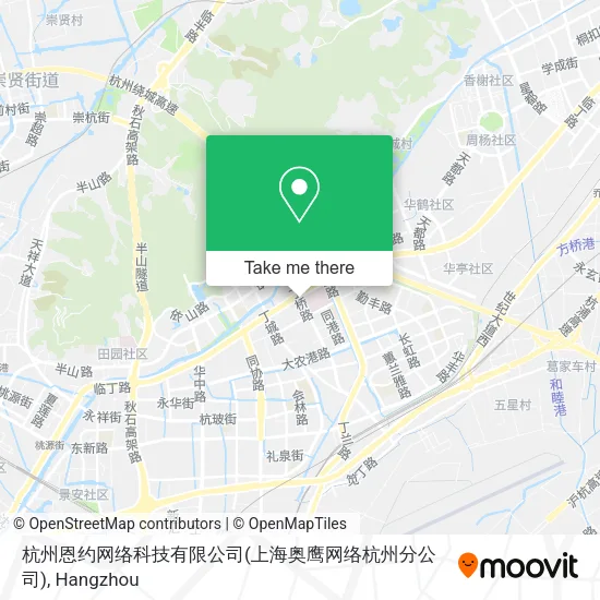 杭州恩约网络科技有限公司(上海奥鹰网络杭州分公司) map