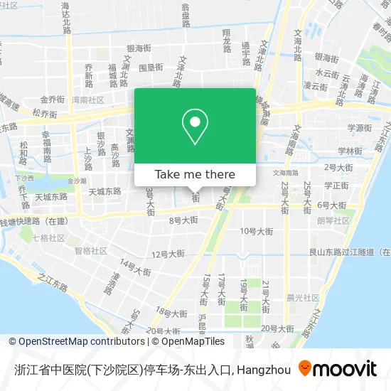 浙江省中医院(下沙院区)停车场-东出入口 map