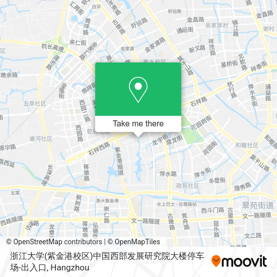 浙江大学(紫金港校区)中国西部发展研究院大楼停车场-出入口 map