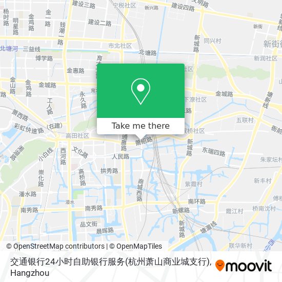 交通银行24小时自助银行服务(杭州萧山商业城支行) map