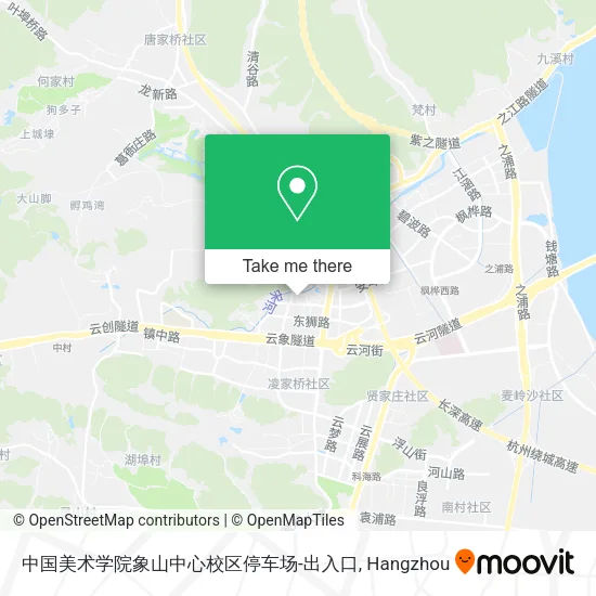 中国美术学院象山中心校区停车场-出入口 map