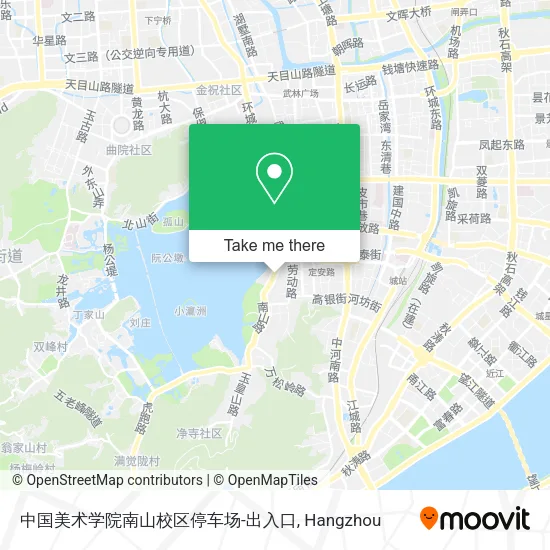 中国美术学院南山校区停车场-出入口 map