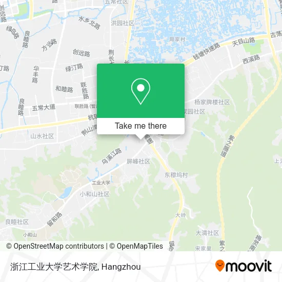 浙江工业大学艺术学院 map