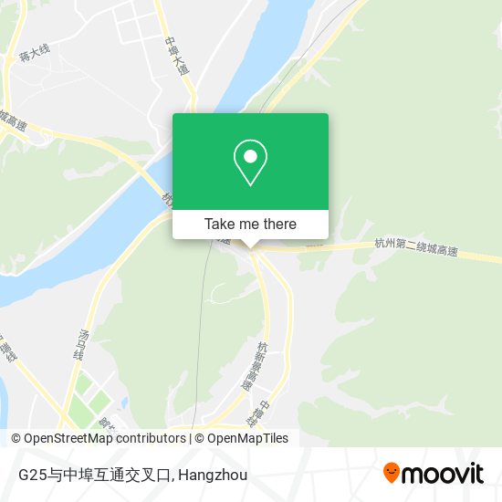 G25与中埠互通交叉口 map