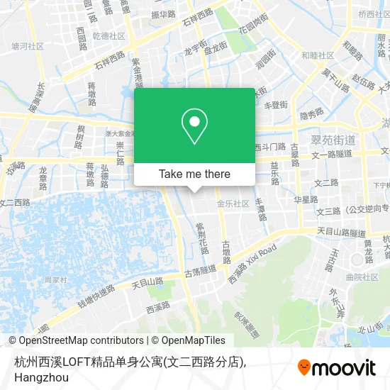 杭州西溪LOFT精品单身公寓(文二西路分店) map