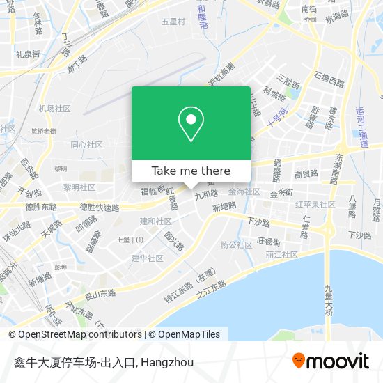 鑫牛大厦停车场-出入口 map