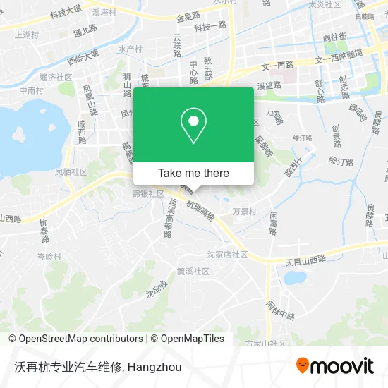 沃再杭专业汽车维修 map