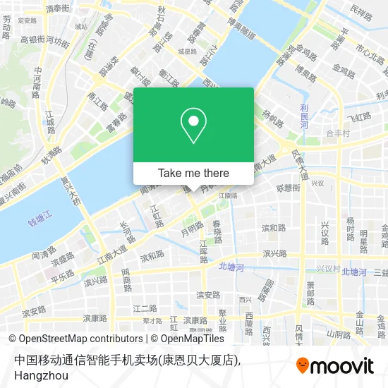 中国移动通信智能手机卖场(康恩贝大厦店) map