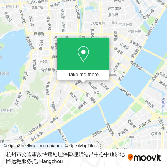 杭州市交通事故快速处理保险理赔港昌中心中通沙地路远程服务点 map