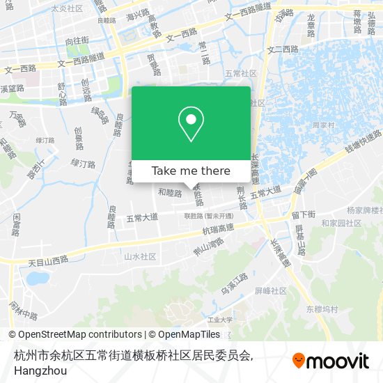 杭州市余杭区五常街道横板桥社区居民委员会 map
