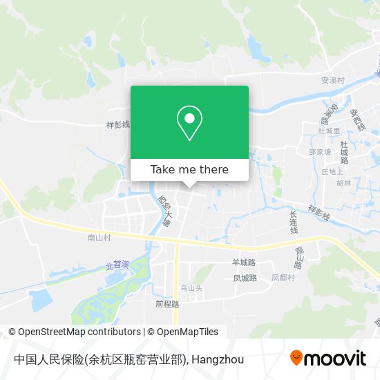 中国人民保险(余杭区瓶窑营业部) map