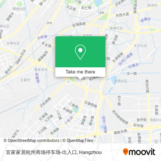 宜家家居杭州商场停车场-出入口 map