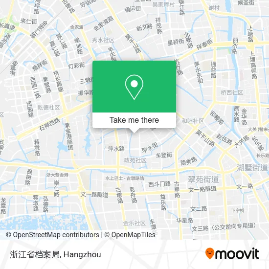 浙江省档案局 map