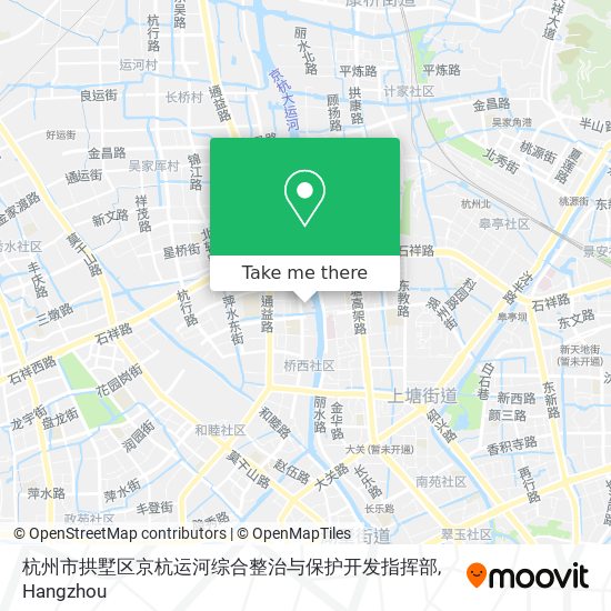 杭州市拱墅区京杭运河综合整治与保护开发指挥部 map