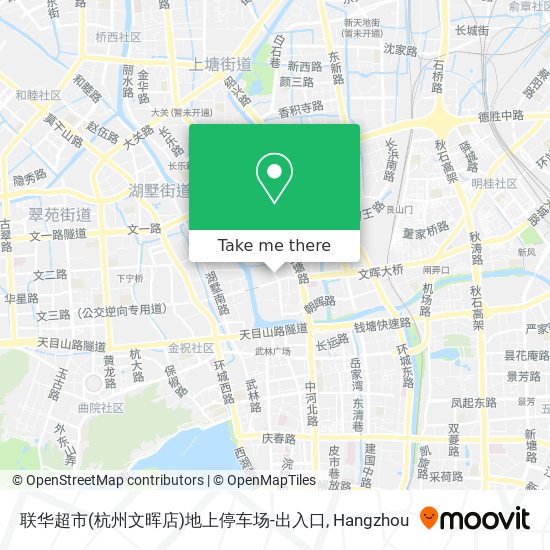联华超市(杭州文晖店)地上停车场-出入口 map