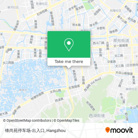 锋尚苑停车场-出入口 map