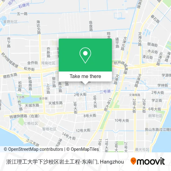 浙江理工大学下沙校区岩土工程-东南门 map