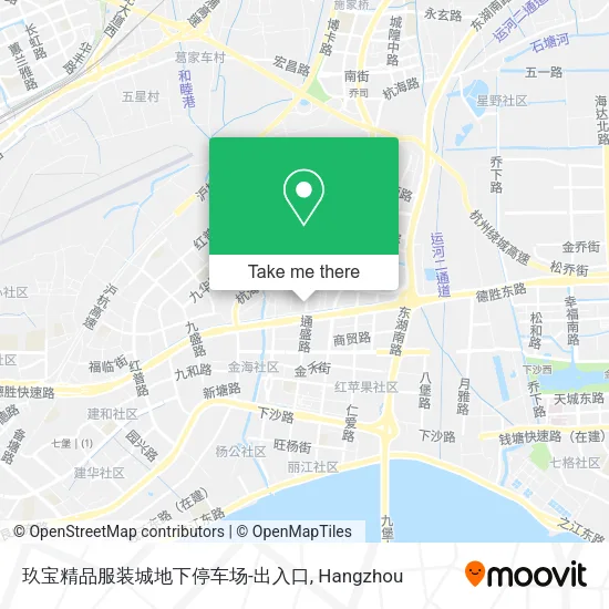 玖宝精品服装城地下停车场-出入口 map