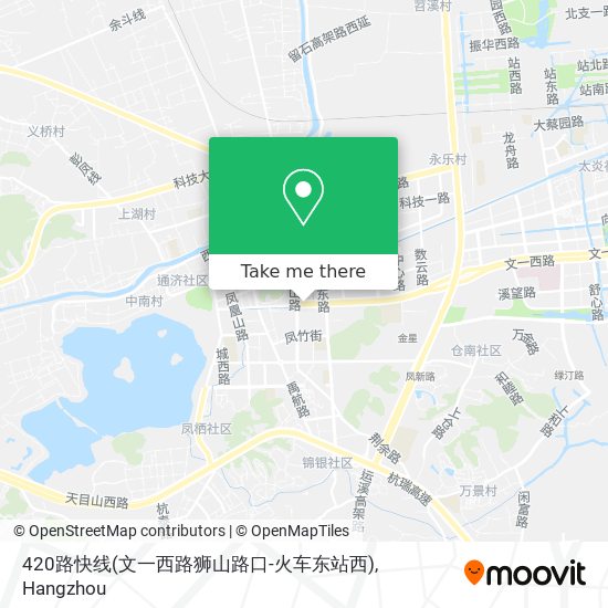 420路快线(文一西路狮山路口-火车东站西) map