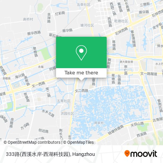 333路(西溪水岸-西湖科技园) map
