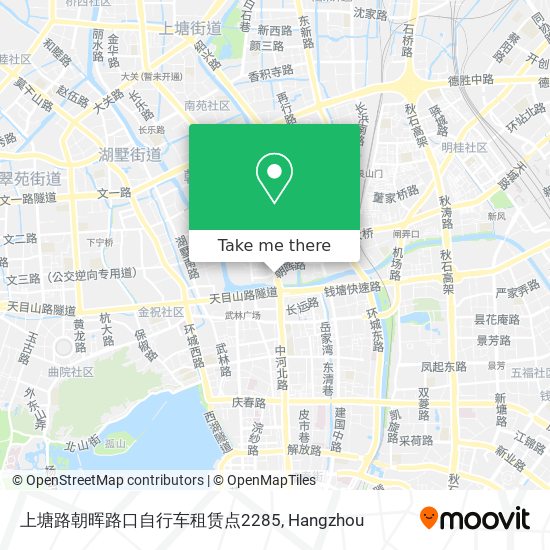 上塘路朝晖路口自行车租赁点2285 map