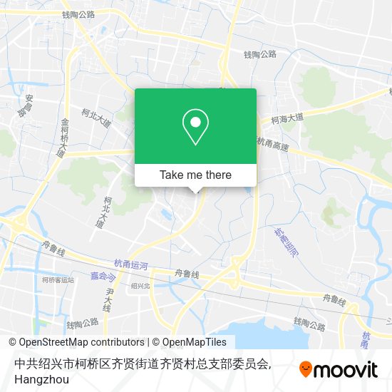 中共绍兴市柯桥区齐贤街道齐贤村总支部委员会 map