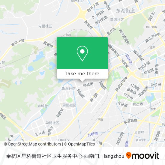 余杭区星桥街道社区卫生服务中心-西南门 map