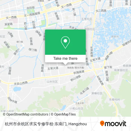 杭州市余杭区求实专修学校-东南门 map