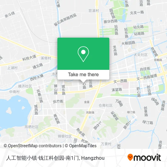 人工智能小镇·钱江科创园-南1门 map