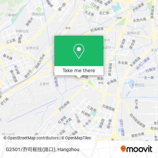 G2501/乔司枢纽(路口) map