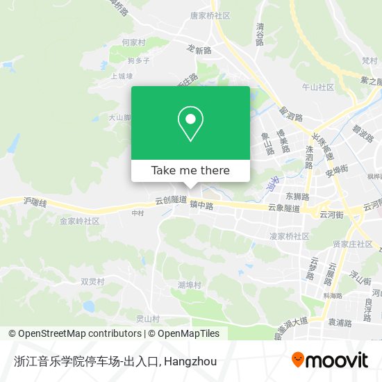 浙江音乐学院停车场-出入口 map