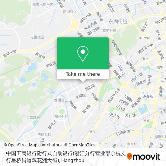 中国工商银行附行式自助银行(浙江分行营业部余杭支行星桥街道藕花洲大街) map