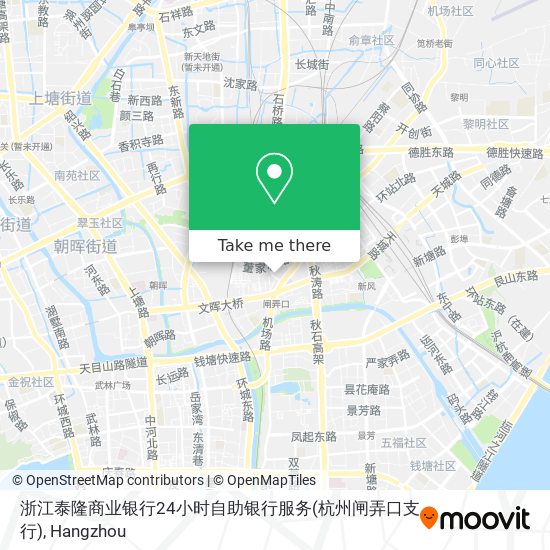 浙江泰隆商业银行24小时自助银行服务(杭州闸弄口支行) map