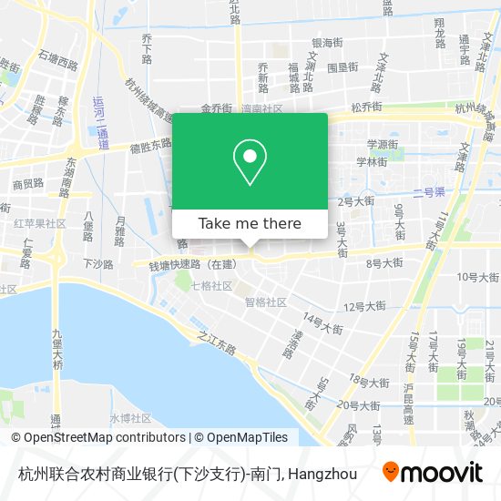 杭州联合农村商业银行(下沙支行)-南门 map