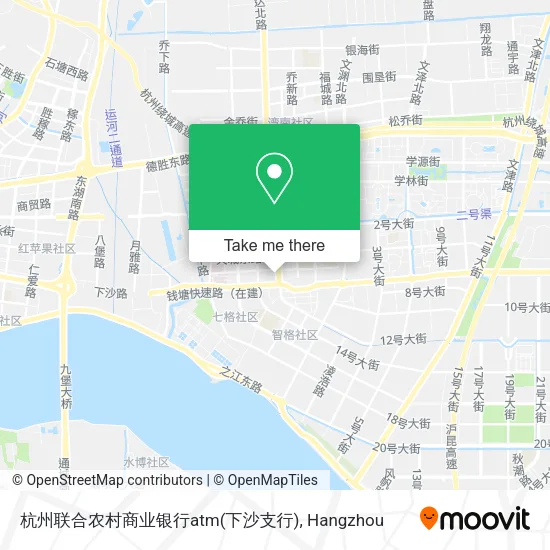杭州联合农村商业银行atm(下沙支行) map