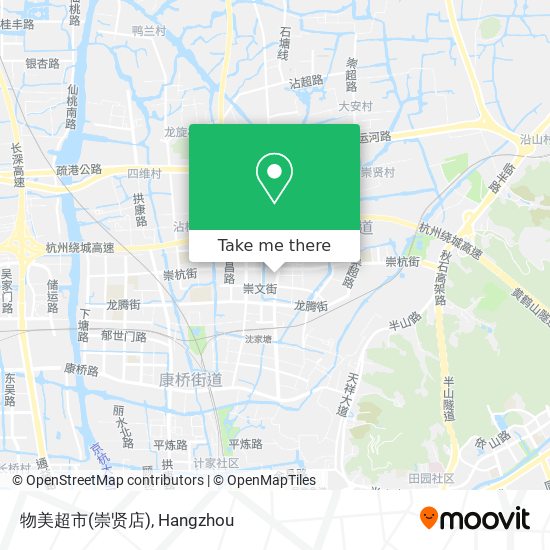 物美超市(崇贤店) map