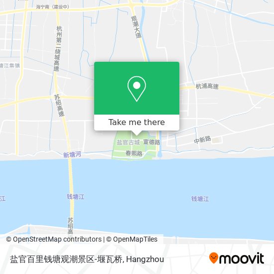 盐官百里钱塘观潮景区-堰瓦桥 map