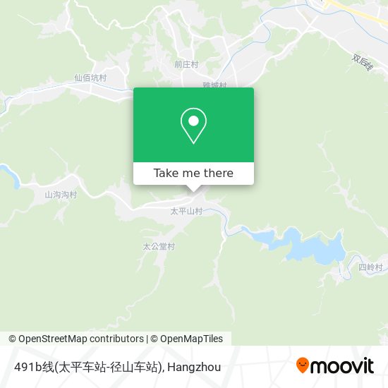 491b线(太平车站-径山车站) map