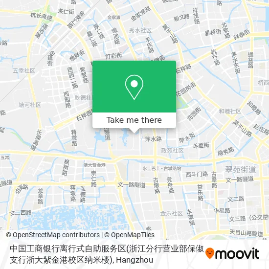 中国工商银行离行式自助服务区(浙江分行营业部保俶支行浙大紫金港校区纳米楼) map