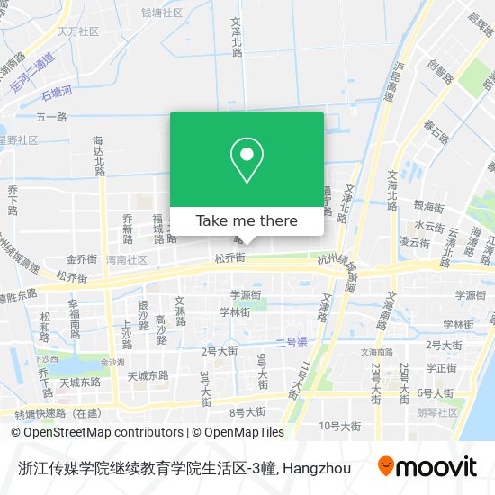 浙江传媒学院继续教育学院生活区-3幢 map