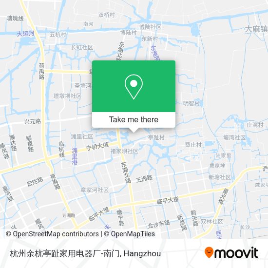 杭州余杭亭趾家用电器厂-南门 map