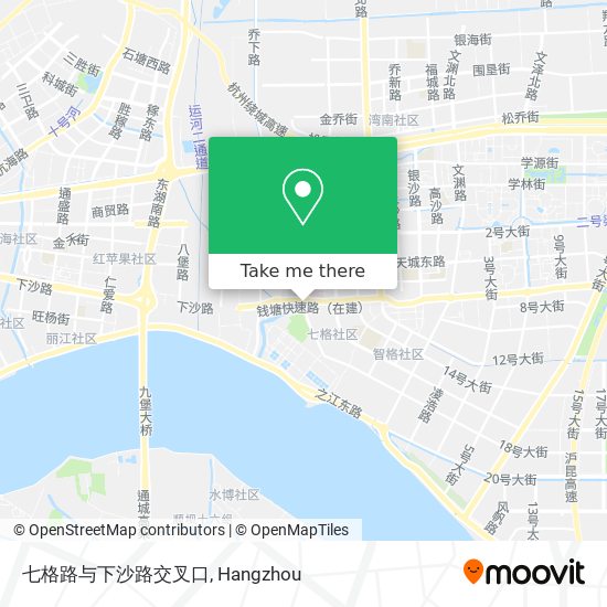 七格路与下沙路交叉口 map