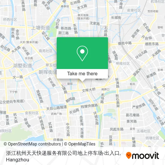 浙江杭州天天快递服务有限公司地上停车场-出入口 map