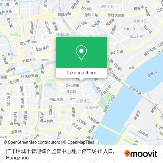江干区城市管理综合监管中心地上停车场-出入口 map