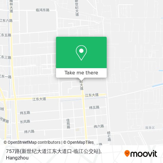757路(新世纪大道江东大道口-临江公交站) map