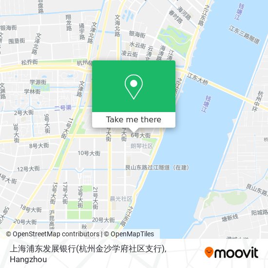 上海浦东发展银行(杭州金沙学府社区支行) map