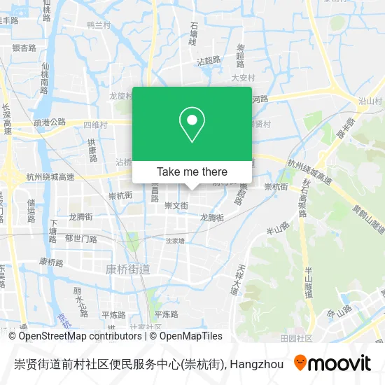 崇贤街道前村社区便民服务中心(崇杭街) map