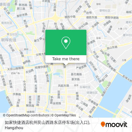 如家快捷酒店杭州艮山西路东店停车场(出入口) map